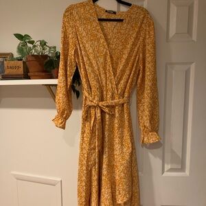 Orange long sleeved dress